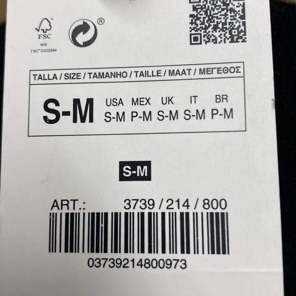 NWT. Zara Black Plain Basic Wool Beret. - Picture 3 of 5